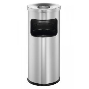 Durable Round Ashtray Bin 17L Silver 333223