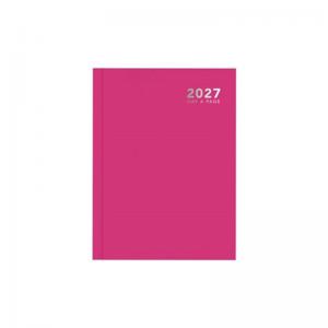 CTS A5 2027 Day a Page Diary Bright Pink Casebound 3482P