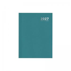 CTS A5 2027 Day a Page Diary Bright Teal Casebound 3482T