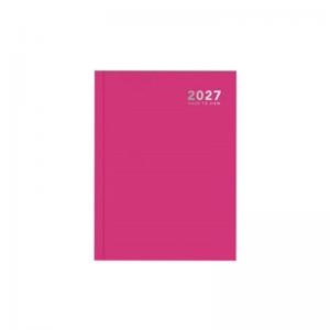 CTS A5 2027 Week to View Diary Bright Pink Casebound 3483P