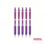 Zebra Eco SARASA Gel Retractable Rollerball CLIP 0.7mm Pen Violet Ink - Pack of 12 35148