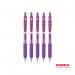 Zebra Eco SARASA Gel Retractable Rollerball CLIP 0.7mm Pen Violet Ink - Pack of 12 35148