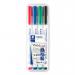 STAEDTLER Lumocolour 351 Drywipe Assorted Pack of 4 351 WP4