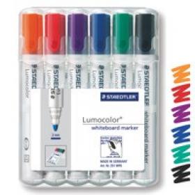 STAEDTLER Lumocolour 351 Drywipe Assorted Pack of 6 351 WP6