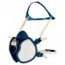 The photo features 3M Masks and Respirators, specifically the 3M 4279+ Ffabek1P3 Rd Half Mask, also known as 3M4279PLUS. The half mask is made of sturdy material and has two straps around the head for a secure fit. It also has a large filter on the front and a comfortable foam padding for the nose and mouth area. The mask is designed to protect against hazardous particles and gases.