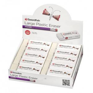 Swordfish Snopake Large Plastic Eraser CDU- 1 CDU of 20 40273