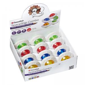 Swordfish Snopake SpaceShip Combo Sharpener & Eraser CDU- 1 CDU of