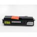 The photograph shows a set of AC ink cartridges that are compatible with Kyocera TK17, TK18, and TK100 printers, as well as Utax CD1018 toners. The cartridges are labeled with their respective model numbers, and are displayed in a neat and organized arrangement.