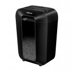 The picture captures a modern Fellowes Small Office Shredder, the Powershred LX70. Its sleek design and compact size make it perfect for any small office. The cross-cut blades ensure confidential documents are shredded into tiny pieces. It is designed for use with 230V outlets in the UK.