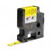 Dymo 18054 (S0718290) Heat Shrink Tubes Black Yellow 9mm x 1.5m 447713