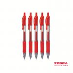 Zebra SARASA Gel Retractable Rollerball 0.7mm Pen Red Ink - Pack of 12 46130