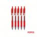 Zebra SARASA Gel Retractable Rollerball 0.7mm Pen Red Ink - Pack of 12 46130