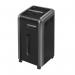 The photograph captures the sleek design of the Fellowes Medium Office Shredders Powershred 225i, with its efficient and powerful strip-cut shredding abilities. The 230V EUUK power cord and 4623001 model number are visible, along with the sturdy shredding blades and durable construction.
