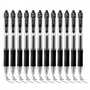 Zebra SARASA Gel Retractable Rollerball 0.7mm Pen Black Ink Box 12