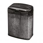 The image shows a compact, powerful shredder designed for use in small offices. The Fellowes Small Office Shredder Powershred m-7cm features a cross-cut design and operates on 230V in the UK.