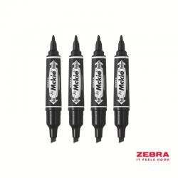 Zebra HI Mckie Bold Double Ended Black Ink Permanent Marker - Pack of 10 50251