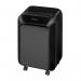 This photograph shows Fellowes Small Office Shredders Powershred LX211 in black. It is a micro-cut shredder that operates at 230V for EU and UK use. The sleek design of this shredder allows for easy use and efficient shredding of documents.