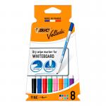 BIC Vellega Whiteboard Marker Assorted Colours Pack of 8 505458