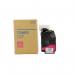 The photo shows a set of AC ink cartridges in vibrant magenta color. Each cartridge is compatible with Minolta printers and is labeled with different model numbers such as TN310M, 4053-601, KM-C2230, TK622M, and 51110353. The packaging is professional and the cartridges appear to be high quality.