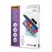 The Fellowes laminating pouches in A3 size are crystal clear and smooth, with a thickness of 80 microns. The pack contains 100 pouches, making it ideal for numerous laminating projects. These pouches are a must-have for preserving important documents and photos.
