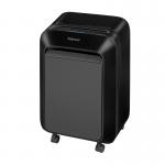 This photo shows a sleek black Fellowes Small Office Shredder, the Powershred LX210. With its mini cut feature and 230V EUUK power, this shredder is perfect for any small office.