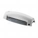 The Fellowes Lunar A4 laminator features a sleek, modern design with a vibrant blue and black color scheme. The machine is compact and lightweight, perfect for use in any office or home setting. The control panel is user-friendly, with clearly labeled buttons and indicators for easy operation. A4 size laminating sheets fit easily into the feed tray, and the high-speed motor ensures quick and efficient lamination.