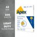Apex Laminating Pouch A3 Light Duty - 100pk 6001901