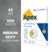 Apex Laminating Pouch A3 Medium Duty 100pk 6003401