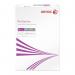 The image shows a stack of white printer paper, specifically Xerox Performer, with a weight of 80GSM. The pack contains 5 reams, with each ream containing 500 sheets, for a total of 2500 sheets. This A4 sized paper is ideal for printing and copying tasks.