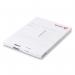 The image shows a pack of 50 plain Xerox premium transparencies film in A4 size (210 x 297mm) with a thickness of 115 microns. The transparent sheets are neatly stacked and labeled with the brand name Xerox OHP Supplies.