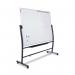 ROCADA SKINWHITEBOARD Mobile Whiteboard Revolving Support (Complete with Double Sided Whiteboard 150x120cm) - Black 6871PK