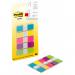 Post-it® Index Flags, Small, Assorted Neon Colours, 11.9 mm x 43.2 mm, 100 FlagsDispenser, 1 DispenserPack 7000101800