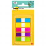 Post-it Index Flags, Small, Assorted Neon Colours, 11.9 mm x 43.2 mm, 100 FlagsDispenser, 1 DispenserPack 7000101800