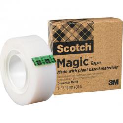 Scotch Magic Tape, Made with 66% Plant Based Adhesive, 19 mm x 30 m, 1 RollPack 7100044086