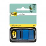 Post-it Index Flags, Medium, Blue, 25.4 mm x 43.2 mm, 50 FlagsDispenser, 1 DispenserPack 7100089834