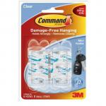 Command Mini Clear Hooks with Clear Strips 17006CLR 7100108896