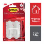 Command Medium Designer Hook 17081, White, 2 Hooks, 4 Medium Strips 7100117769