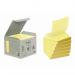 Post-it® Recycled Z-Notes, Canary Yellow, 76 mm x 76 mm, 100 SheetsPad, 6 PadsPack, 100% PEFC Recycled SGSCH-PEFC-COC-110078 7100172253