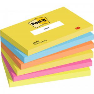 Post-it Notes, Energetic Colour Collection, 76 mm x 127 mm, 100