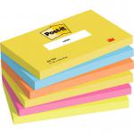 Post-it Notes, Energetic Colour Collection, 76 mm x 127 mm, 100 SheetsPad, 6 PadsPack, 100% PEFC SGSCH-PEFC-COC-110078 7100172314