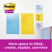 Post-it® Large Notes, Assorted Neon Colours, Lined, 101 mm x 152 mm, 100 SheetsPad, 6 PadsPack, 100% PEFC SGSCH-PEFC-COC-110078 7100172324