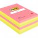 Post-it Large Notes, Assorted Neon Colours, Lined, 101 mm x 152 mm, 100 SheetsPad, 6 PadsPack, 100% PEFC SGSCH-PEFC-COC-110078 7100172324