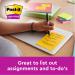 Post-it Large Notes, Assorted Neon Colours, Lined, 101 mm x 152 mm, 100 SheetsPad, 6 PadsPack, 100% PEFC SGSCH-PEFC-COC-110078 7100172324