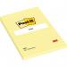 Post-it® Large Notes, Canary Yellow, Lined, 101 mm x 152 mm, 100 SheetsPad, 6 PadsPack, 100% PEFC SGSCH-PEFC-COC-110078 7100172753