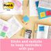 Post-it Notes Cube, Assorted Colours, 76 mm x 76 mm, 450 SheetsPad, 1 PadPack, 100% PEFC SGSCH-PEFC-COC-110078 7100200378