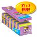 Post-it® Super Sticky Notes, Assorted Colours, 76 mm x 76 mm, Promo Pack, 90 SheetsPad, 21 + 3 FREE PadsPack, 100% PEFC SGSCH-PEFC-COC-110078 7100234515