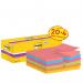Post-it Super Sticky Z-Notes, Assorted Colours, 76 mm x 76 mm, Promo Pack, 90 SheetsPad, 20 + 4 FREE PadsPack, Cardboard Pack, 100% PEFC SGSCH-PEFC 7100236587