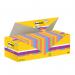 Post-it Super Sticky Z-Notes, Assorted Colours, 76 mm x 76 mm, Promo Pack, 90 SheetsPad, 20 + 4 FREE PadsPack, Cardboard Pack, 100% PEFC SGSCH-PEFC 7100236587