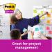 Post-it Super Sticky Notes, Cosmic Colour Collection, 76 mm x 76 mm, 90 SheetsPad, 6 PadsPack, 100% PEFC SGSCH-PEFC-COC-110078 7100263206