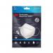 This image shows a pack of 3 3M Unvalved Masks, specifically the 3M Particulate Respirator 9623. The masks are neatly arranged in a pack and have a sleek design with adjustable straps. The packaging is labeled with the 3M logo and product information.